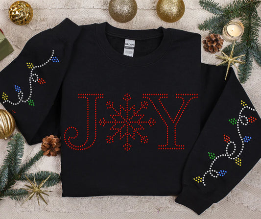 JOY and SLEEVE LIGHTS  crew neck sweater